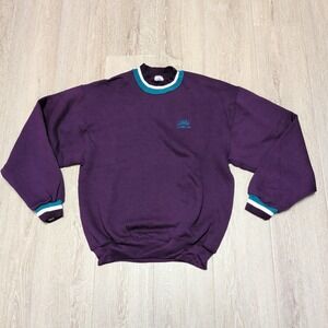 Vintage Jerzees Super Sweats Purple Union Carbide Sweatshirt Made in USA Mens M